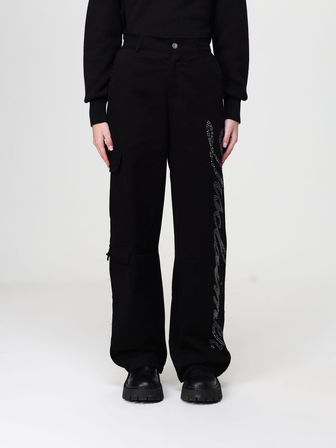 Disclaimer Pants Woman Color Black
