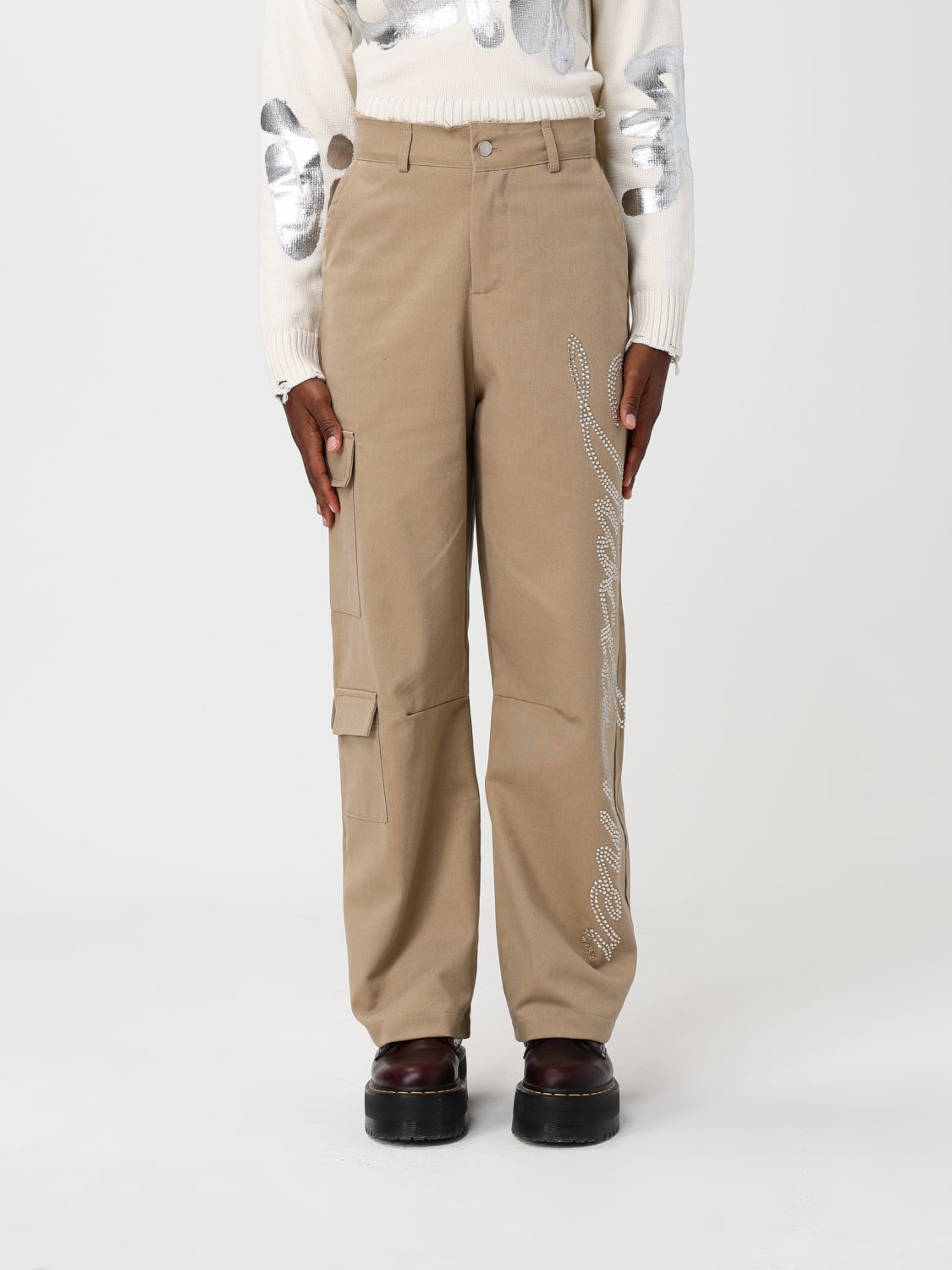 Disclaimer Pants  Woman Color Camel In Brown