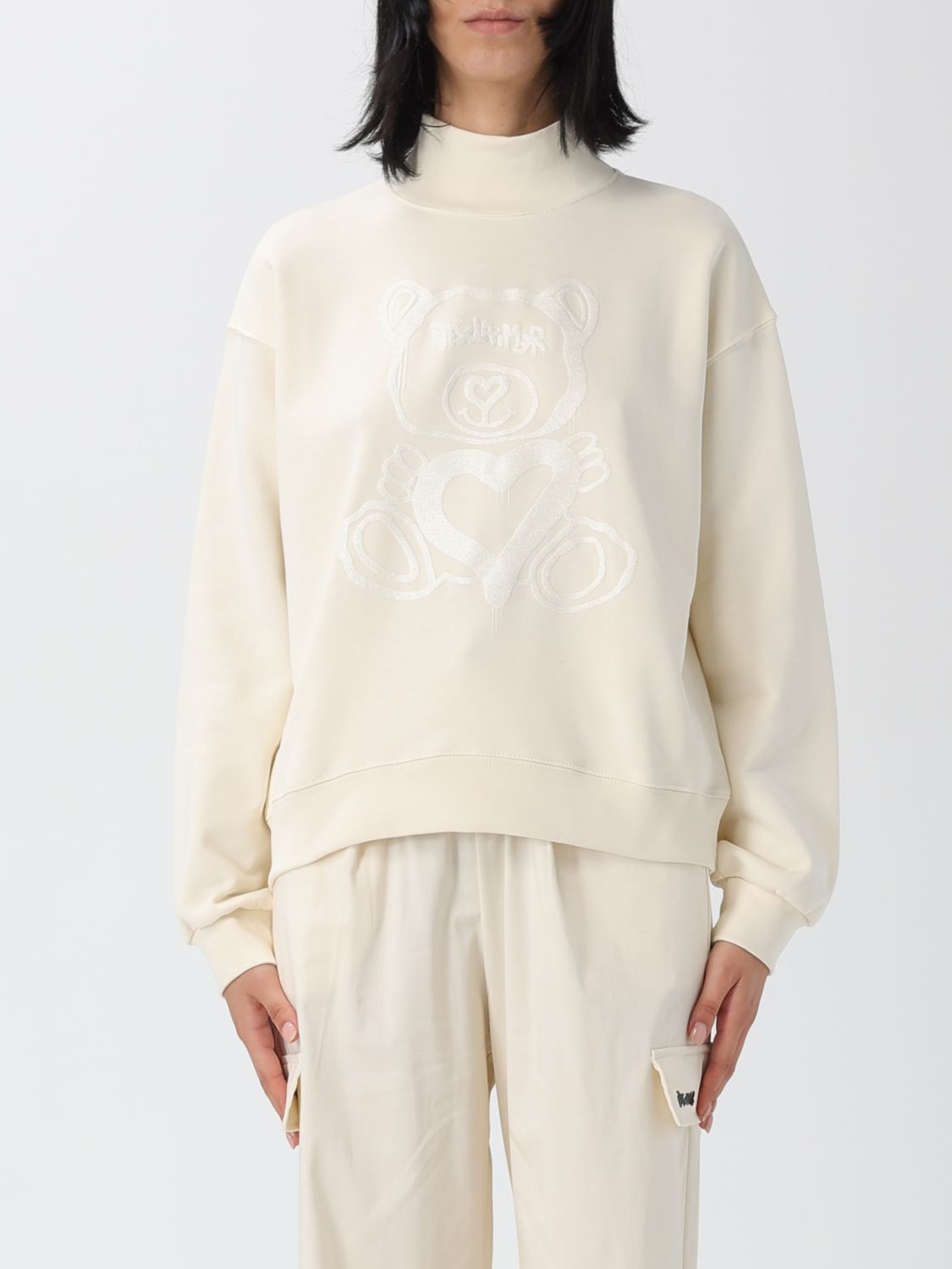 Disclaimer Sweatshirt  Woman Color Milk In White