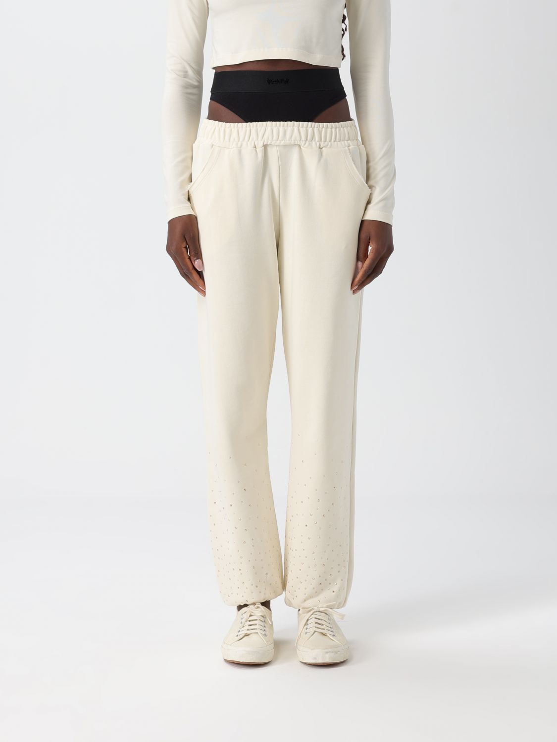 Disclaimer Pants  Woman Color Milk In White