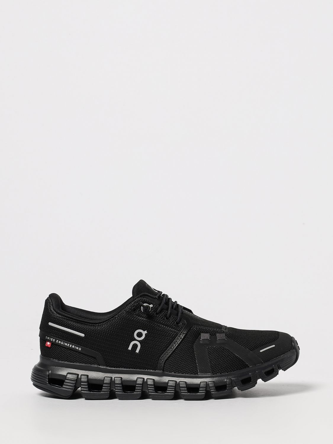 On Running Womens Cloud 6 Mesh Low-top Trainers Black Black F In Black