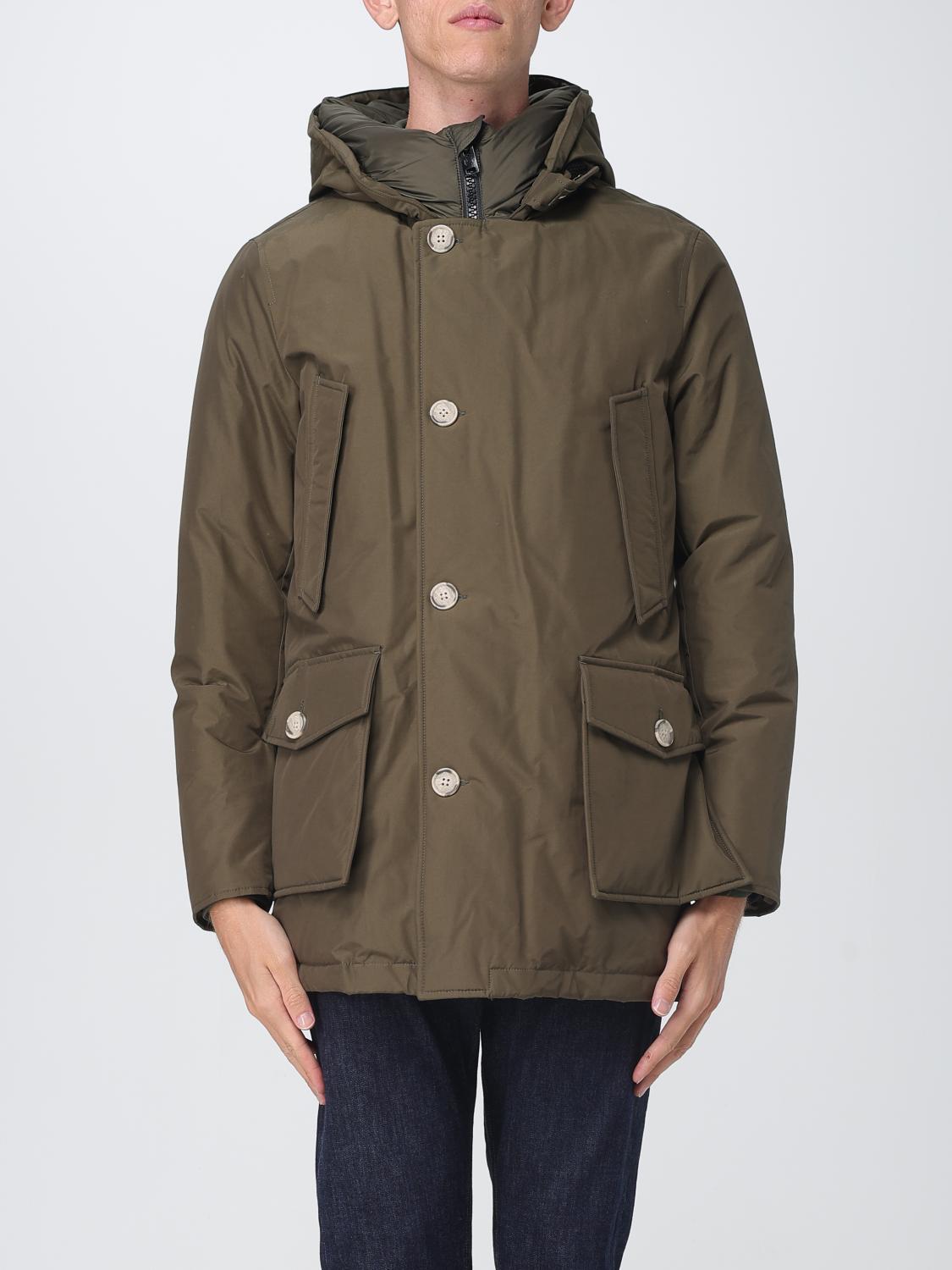 Woolrich Arctic Hooded Down Coat In Green
