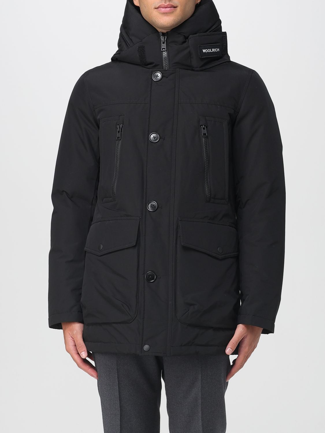 Woolrich Arctic Parka In Ramar Fabric In Black