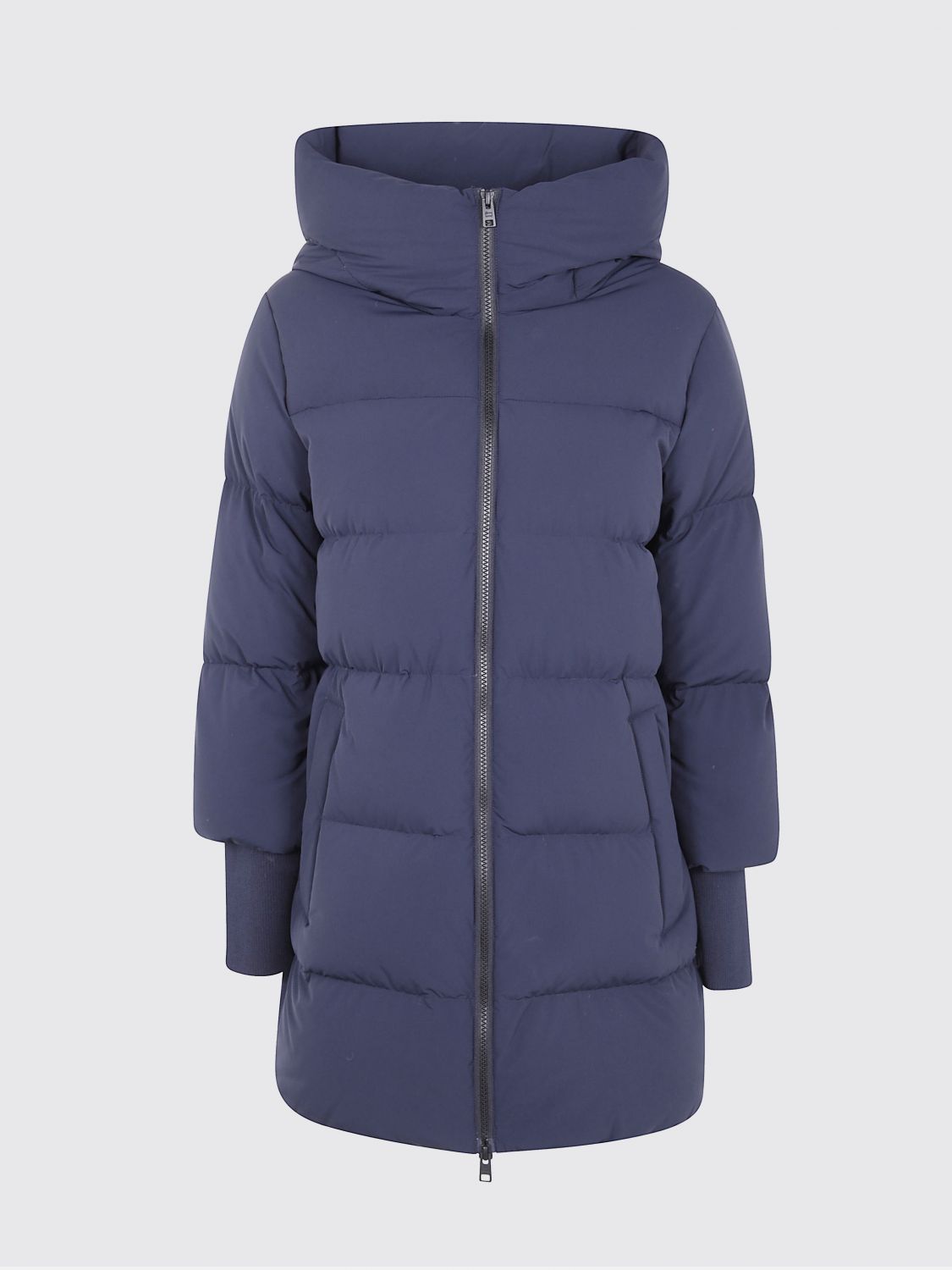 Woolrich Hooded Puffer Coat In Blue