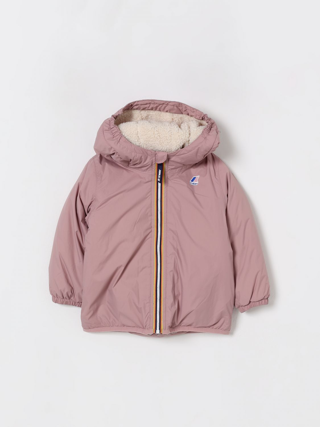 K-way Jacket Kids Color Quartz In Pink