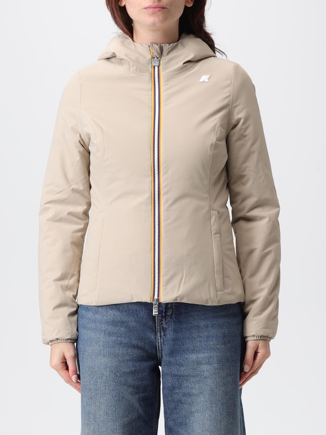 K-way Jacket  Woman Color Beige In Neutral