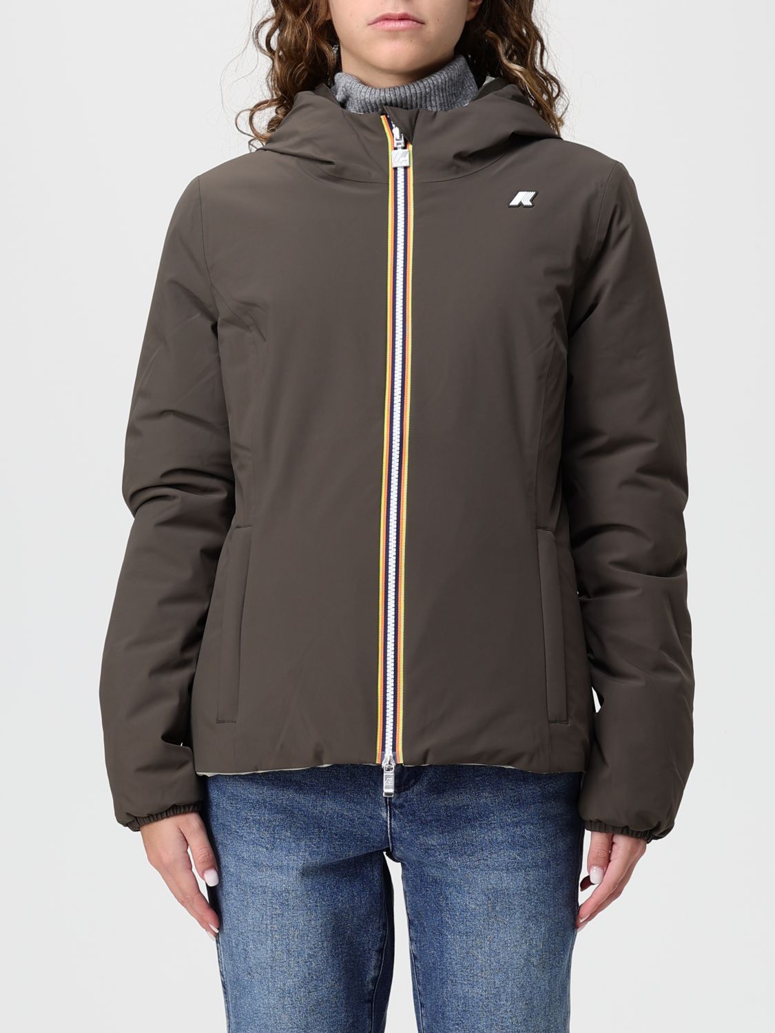K-way Jacket  Woman Color Black 1 In Brown