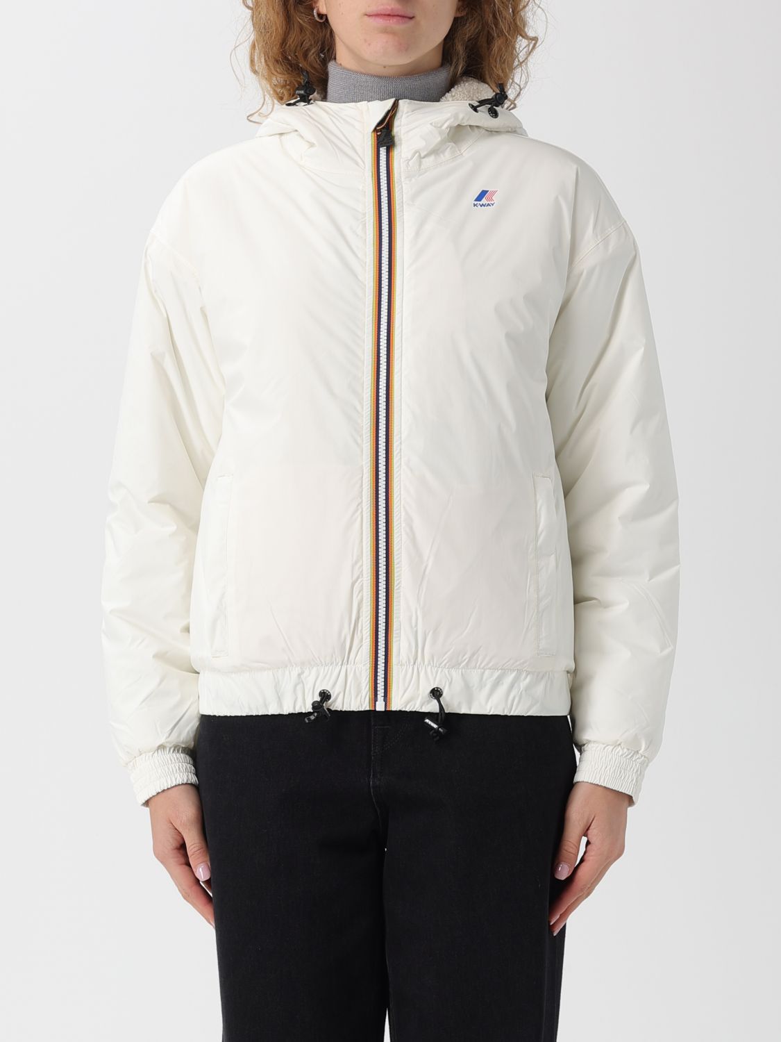K-way Polyamide Women's Women's Jacket In White