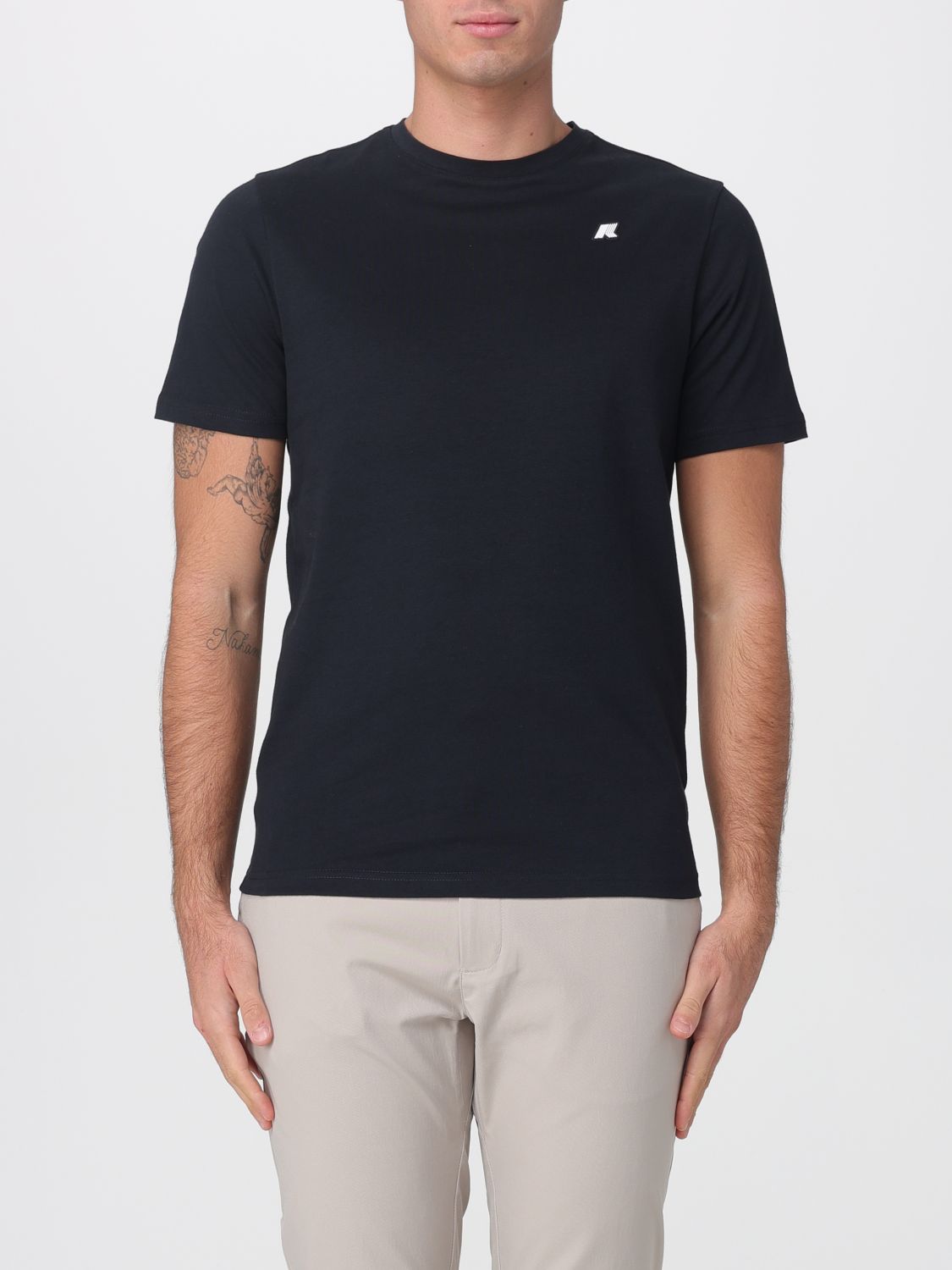 K-way Logo T-shirt In Black