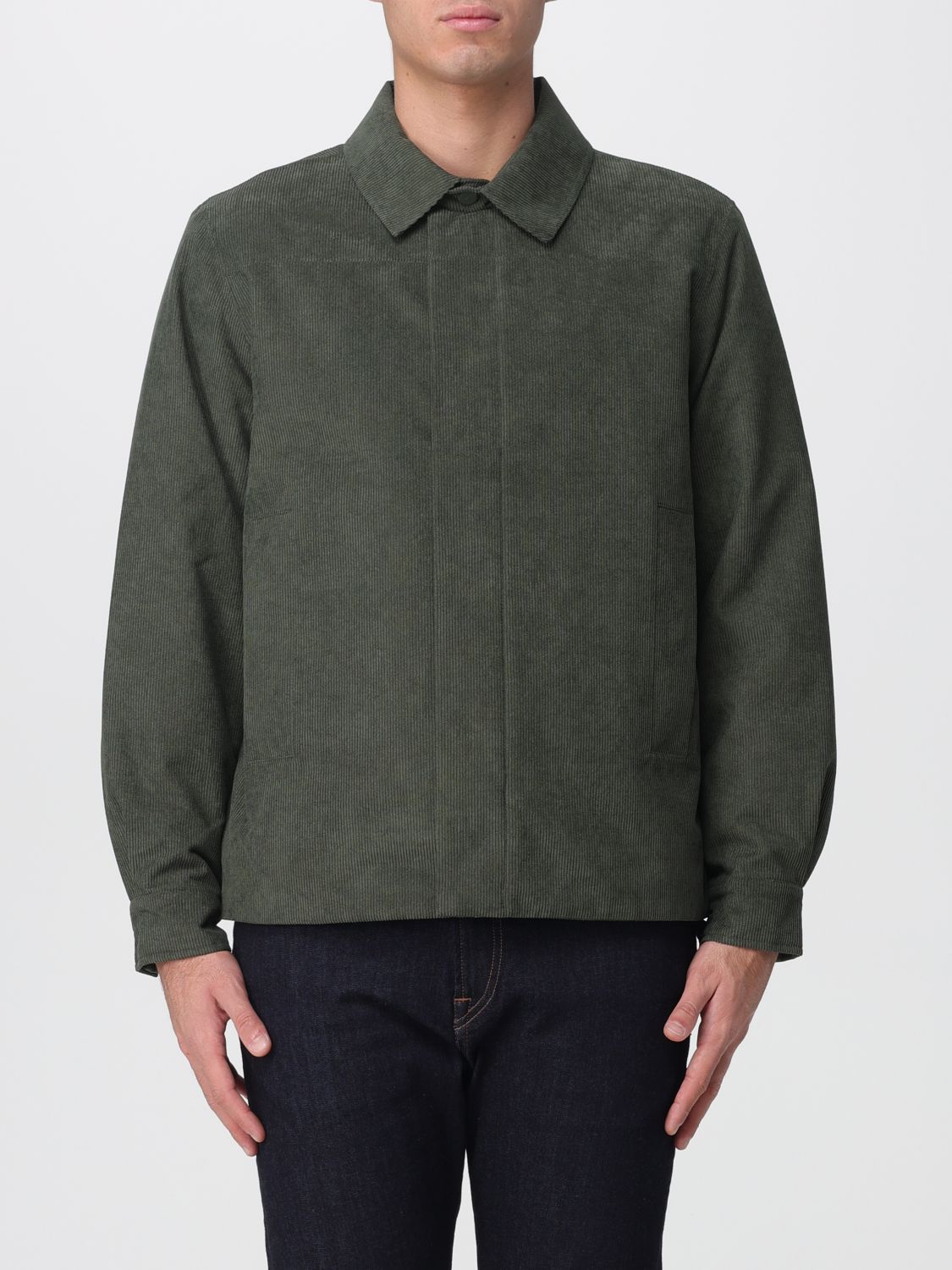 K-way Shary Overshirt In Corduroy In Green