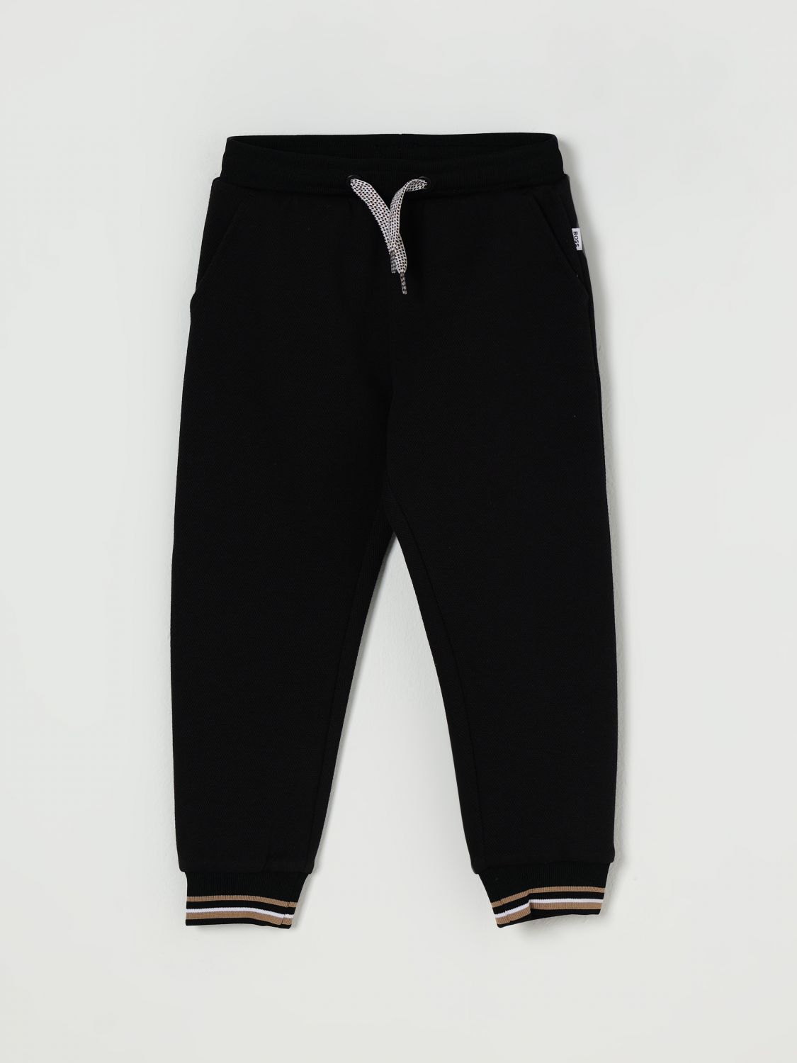 Hugo Boss Pants Boss Kids Color Black In Black