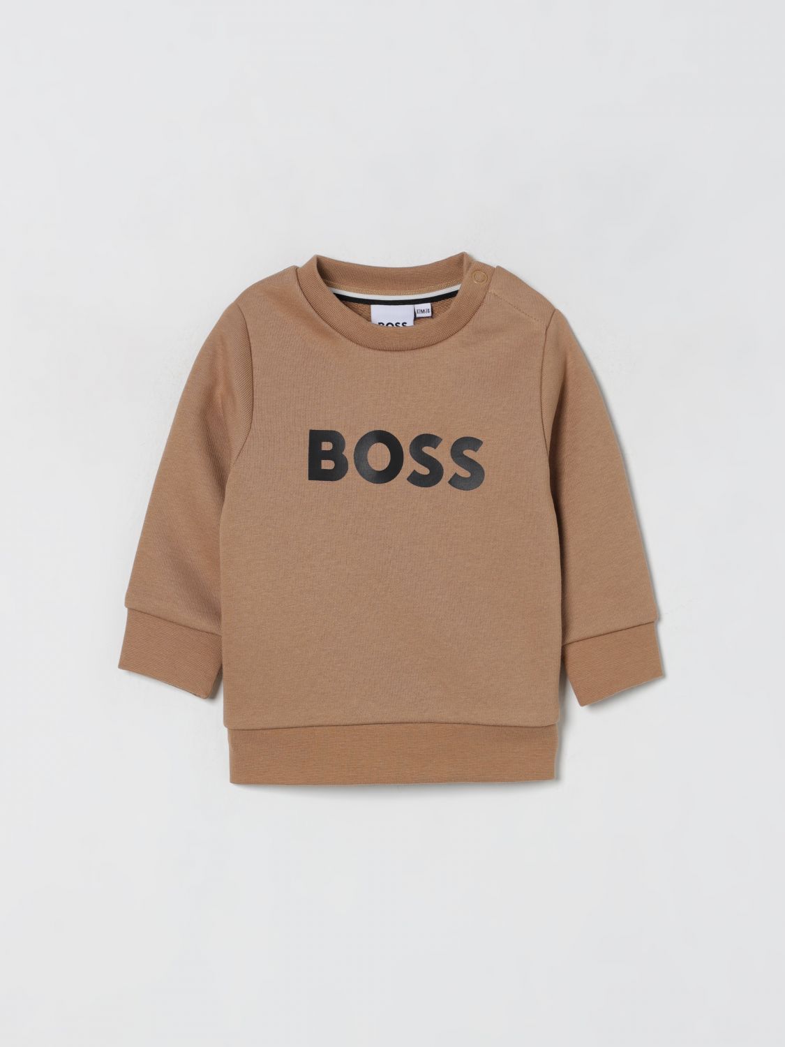 Hugo Boss Sweater Boss Kids Color Beige In Brown