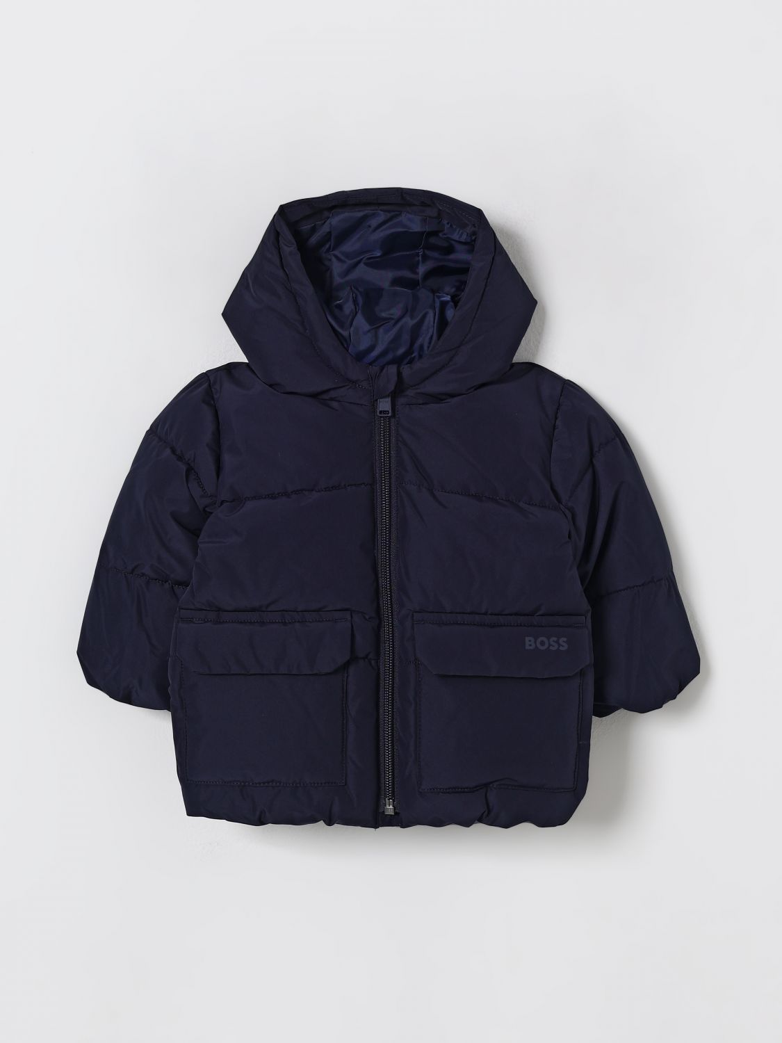 Hugo Boss Jacket Boss Kids Color Navy In Blue