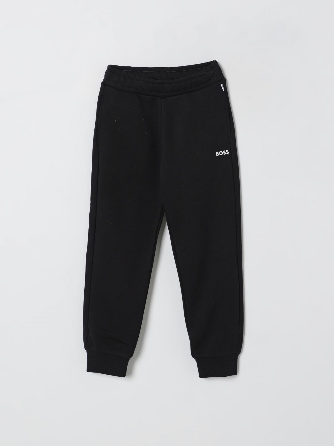 Hugo Boss Pants Boss Kids Color Black In Animal Print