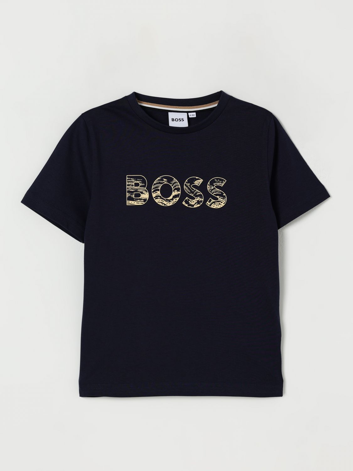 Hugo Boss T-shirt Boss Kids Color Navy In Black
