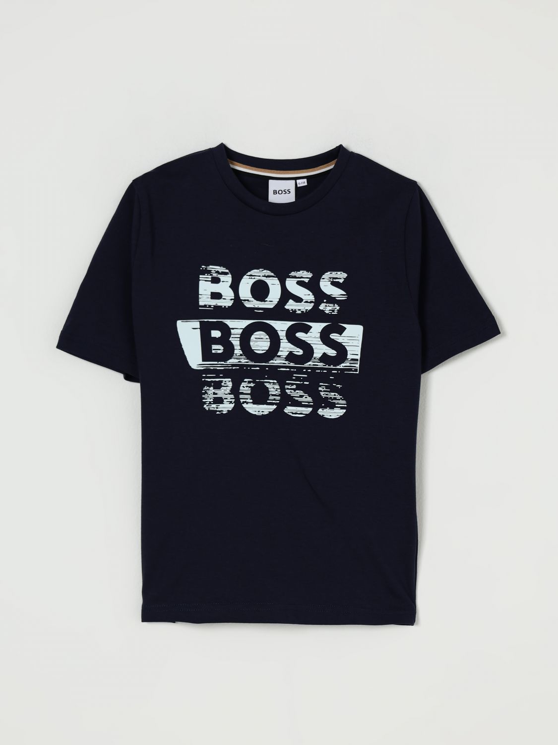 Hugo Boss T-shirt Boss Kids Color Navy In Black