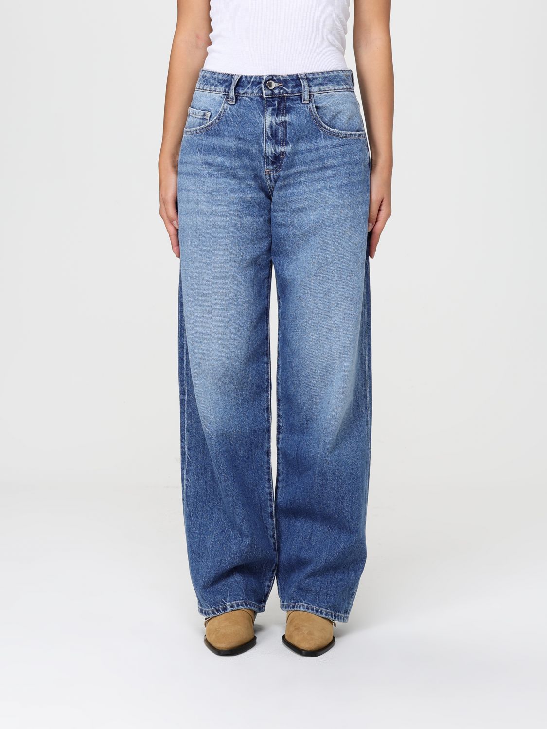 Icon Denim Los Angeles Jeans  Woman Color Denim In Blue