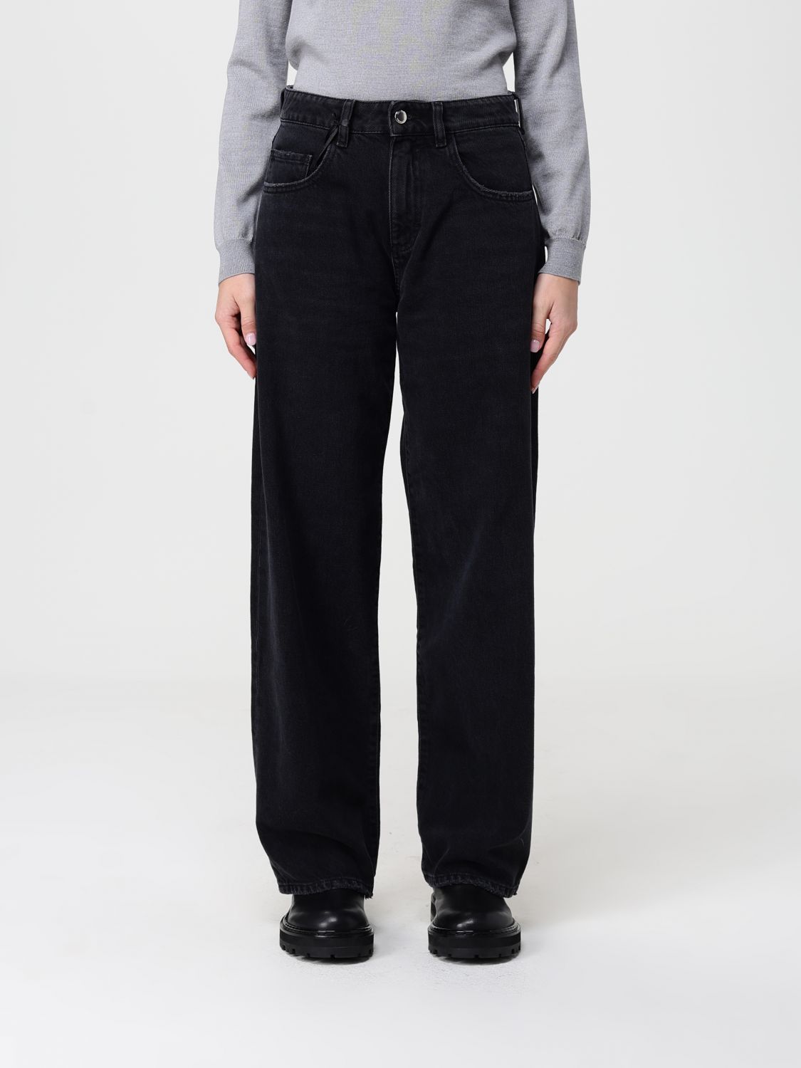 Icon Denim Los Angeles Jeans  Woman Color Graphite In Multi