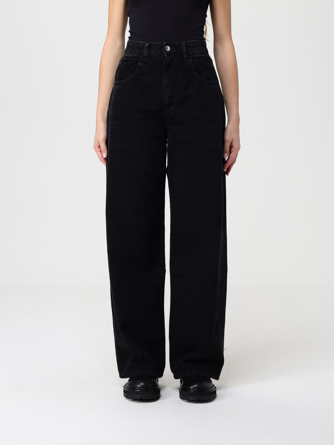 Icon Denim Los Angeles Jeans  Woman Color Grey In Multi