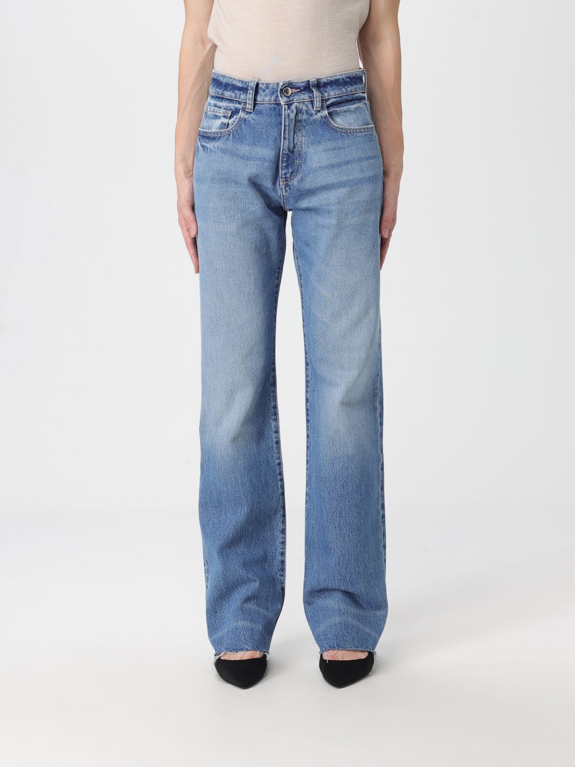 Icon Denim Los Angeles Jeans  Woman Color Navy In Animal Print