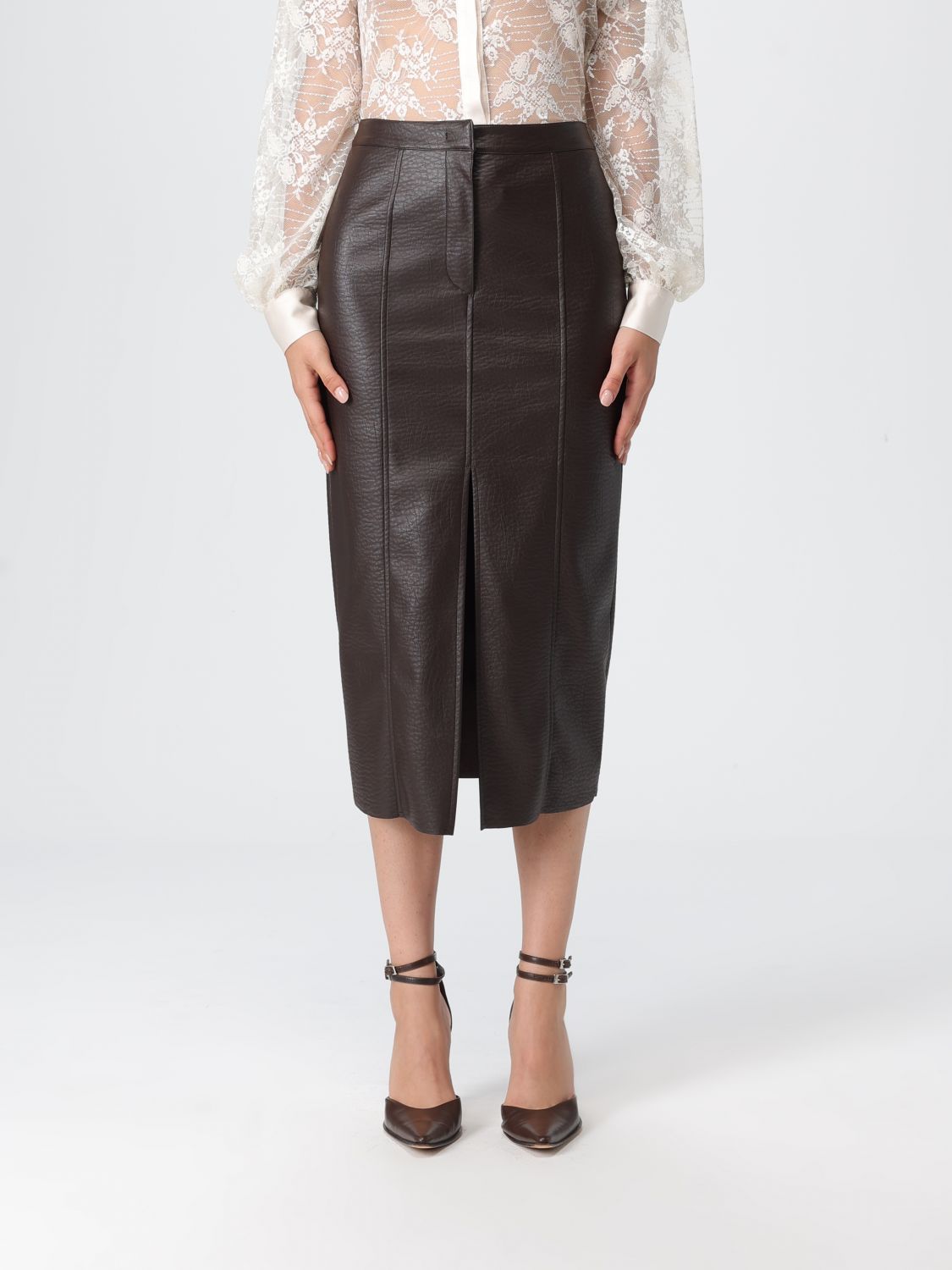 Hanita Skirt Woman Color Brown In Brown