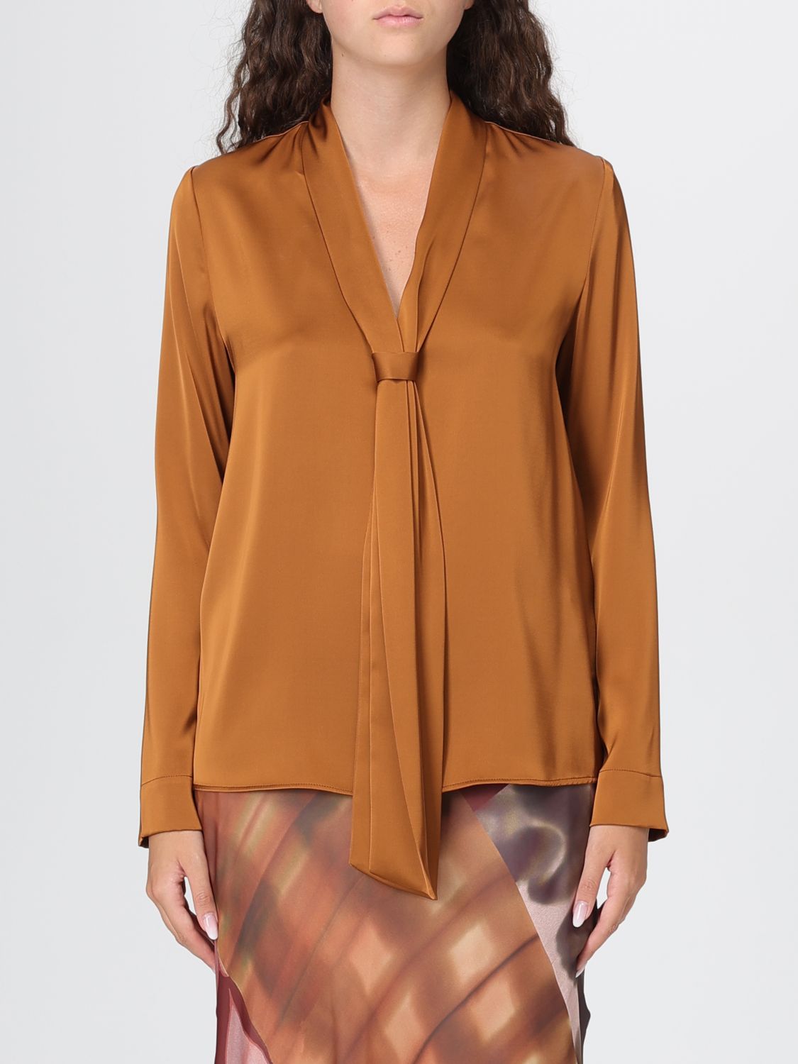 Hanita Top  Woman Color Leather In Brown