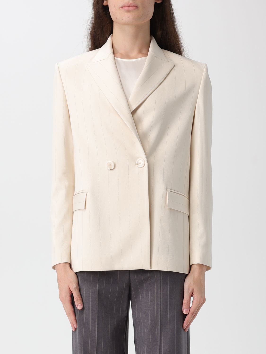 Hanita Blazer  Woman Color Cream In Neutral