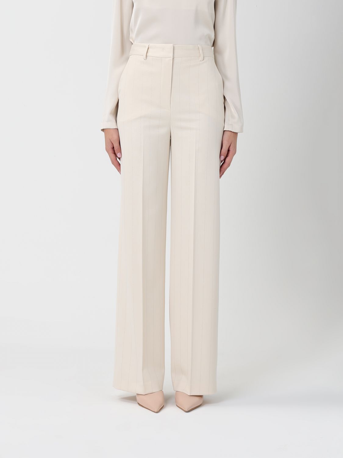 Hanita Pants  Woman Color Cream In White
