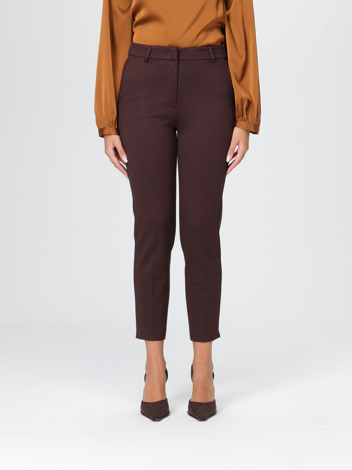 Hanita Pants Woman Color Dark In Black