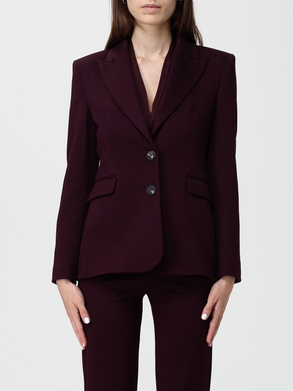 Hanita Blazer Woman Color Wine In Black