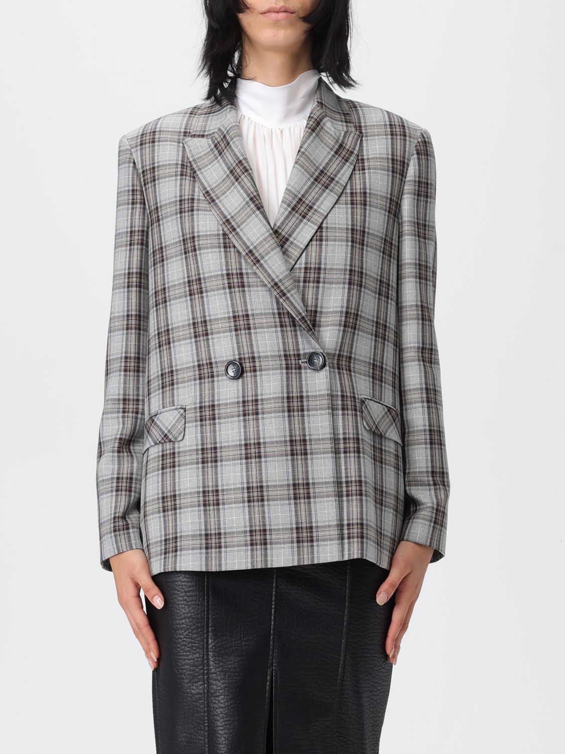 Hanita Blazer Woman Color Grey In Gray