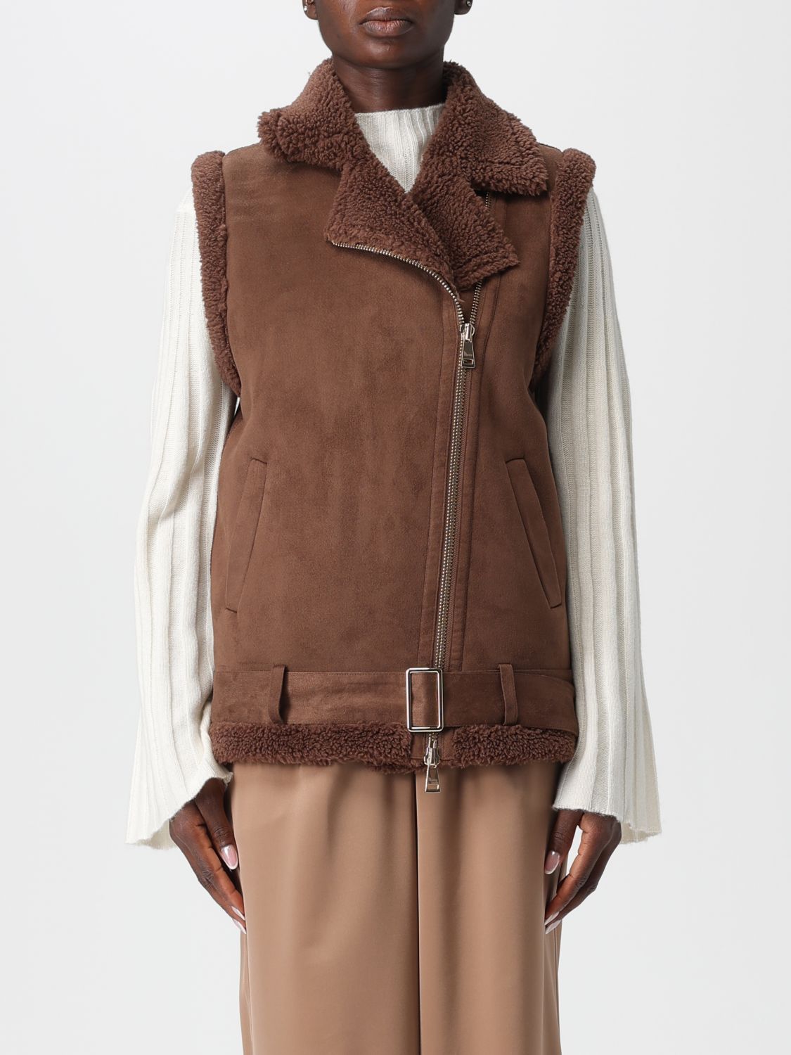 Hanita Jacket Woman Color Dark In Brown