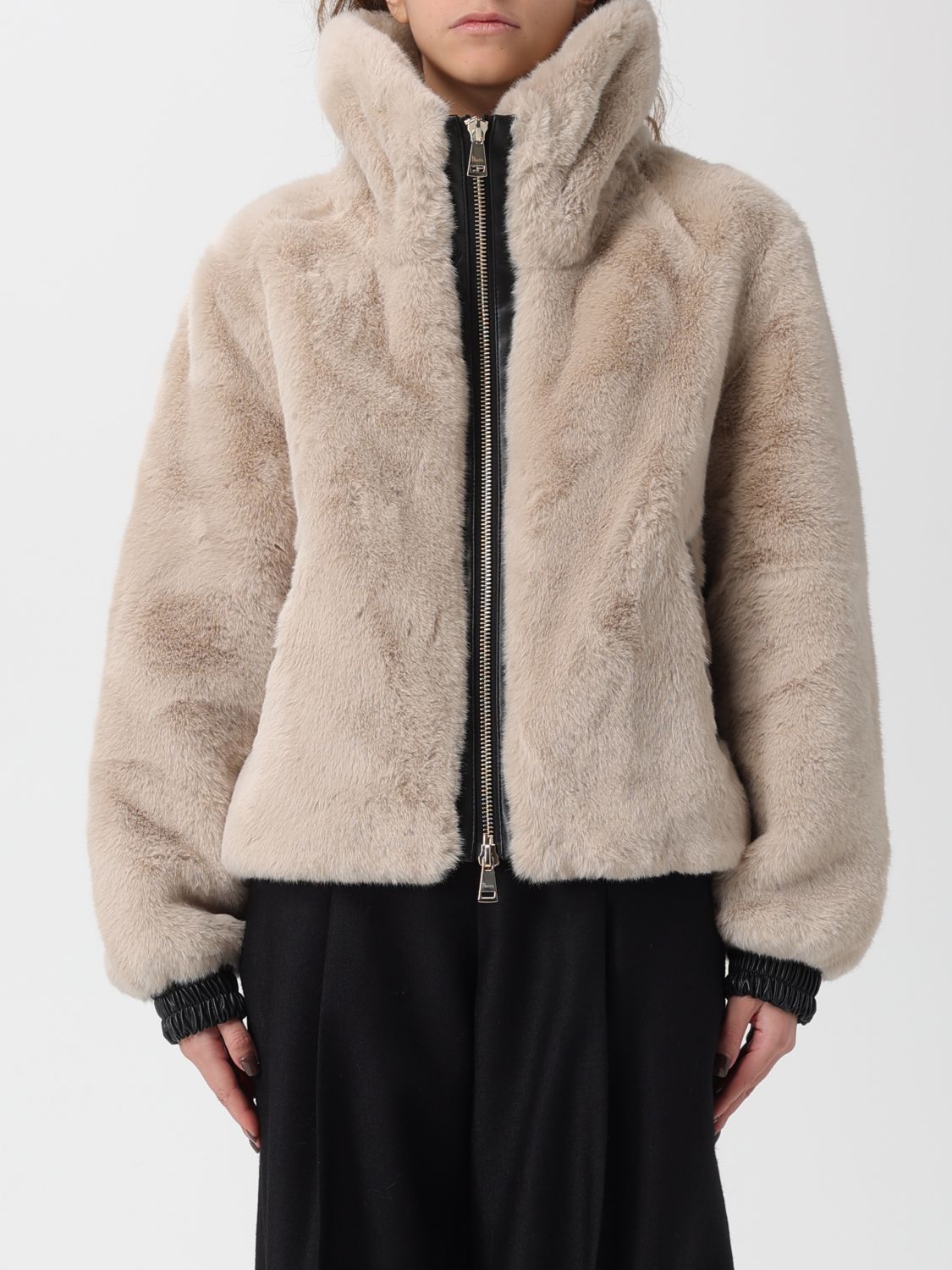 Hanita Jacket  Woman Color Cream In Gold