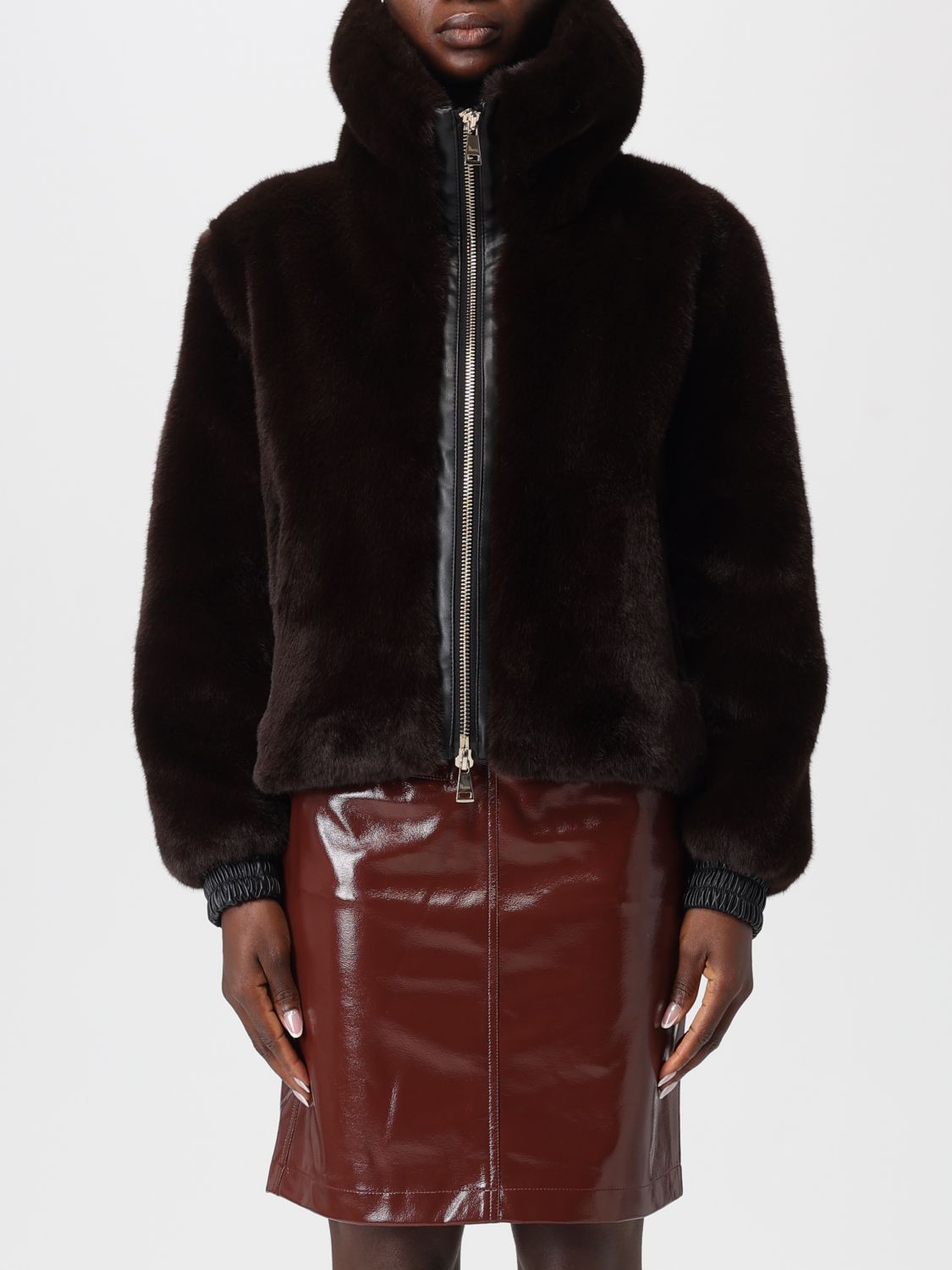 Hanita Jacket  Woman Color Dark In Brown