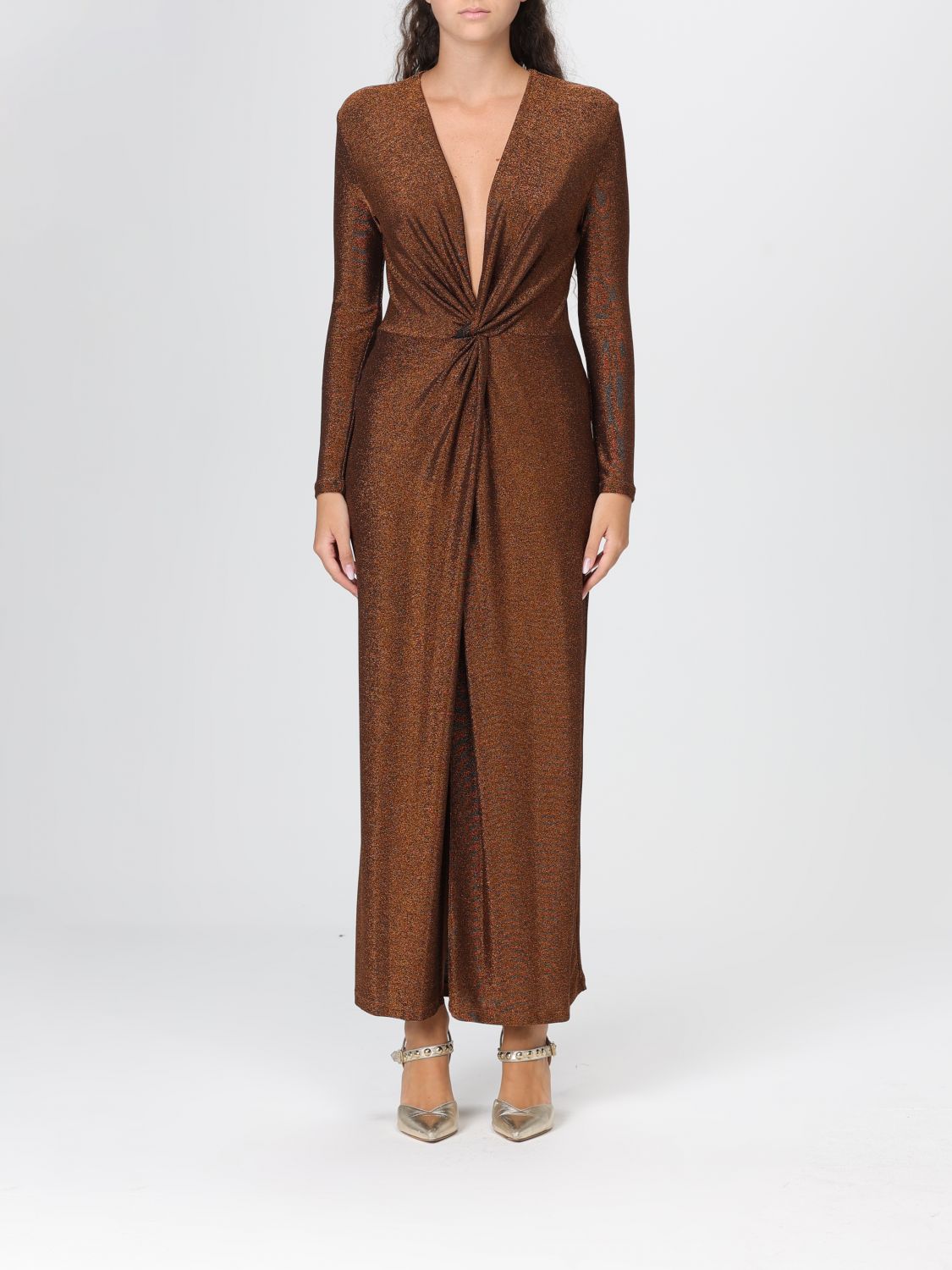 Hanita Dress Woman Color Bronze In Brown