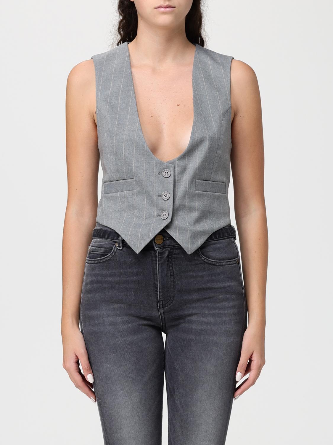 Mar De Margaritas Waistcoat Woman Color Grey In Gray