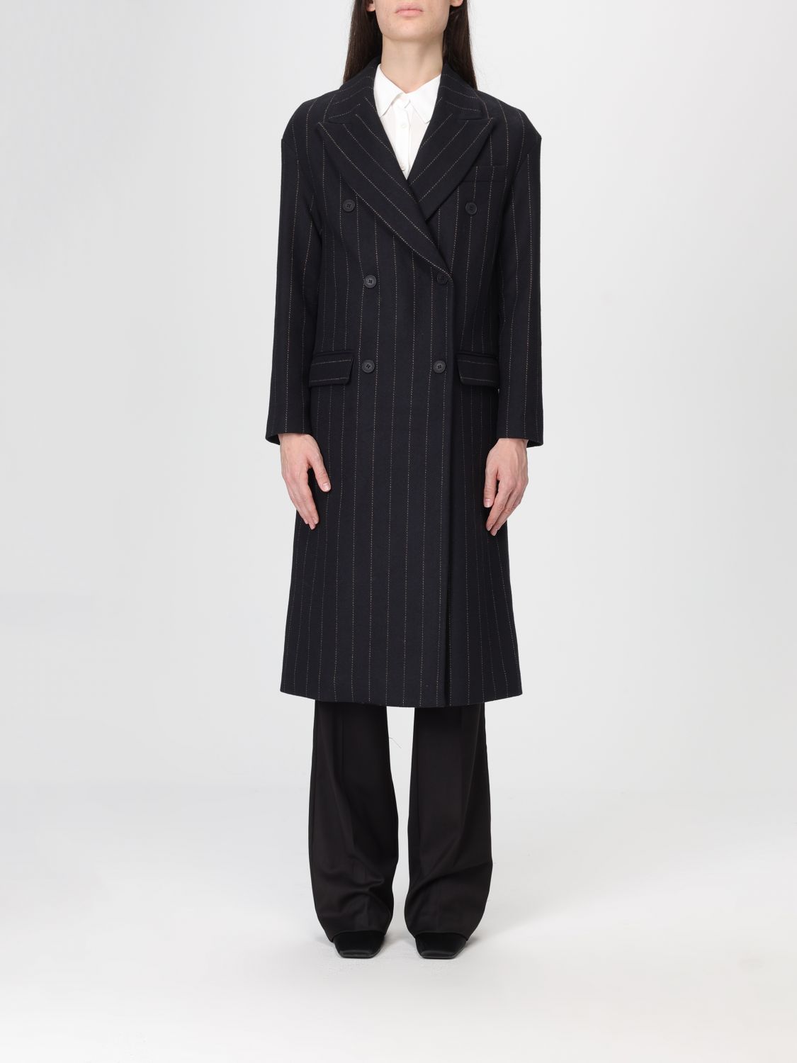 Mar De Margaritas Coat  Woman Color Black