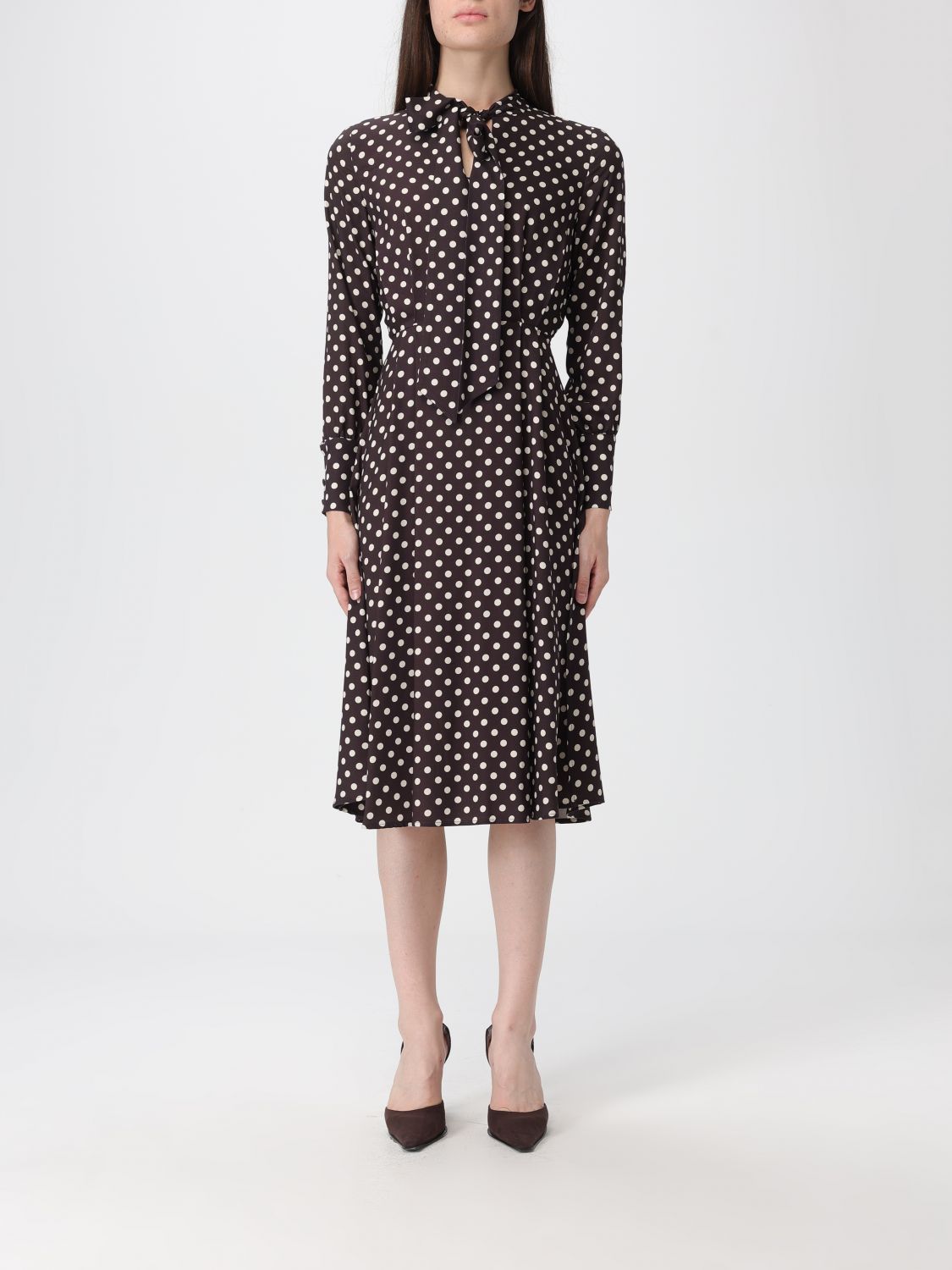 Mar De Margaritas Dress  Woman Color Brown In Black
