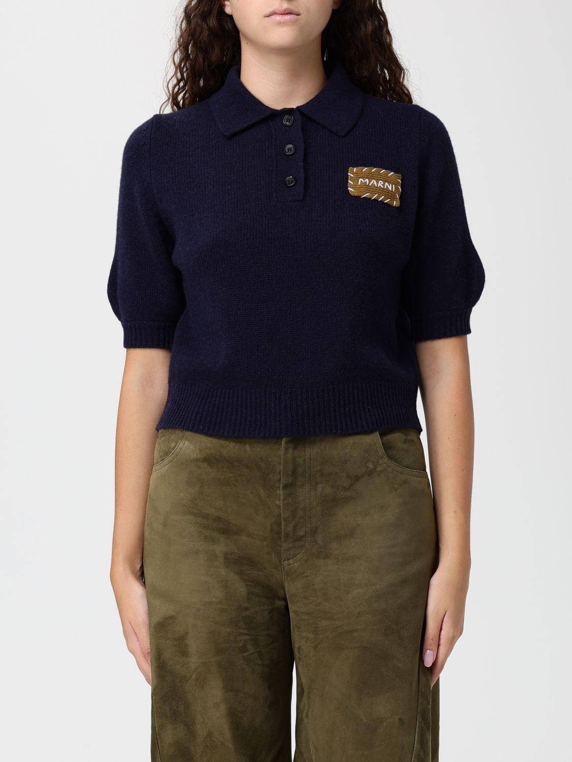 Marni T-shirt Woman Color Blue In Blue