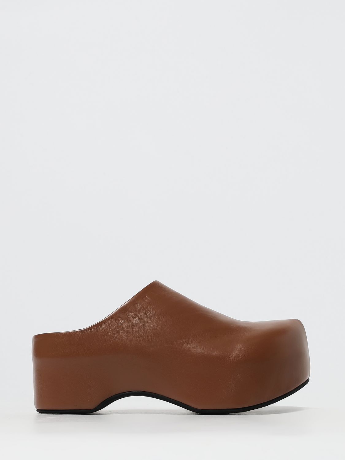 Marni Brown Rubber Loafers In Brown