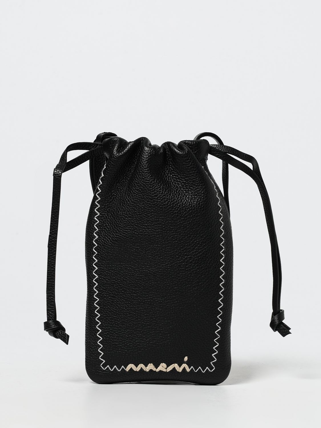 Marni Drawstring Mini Bag In Black