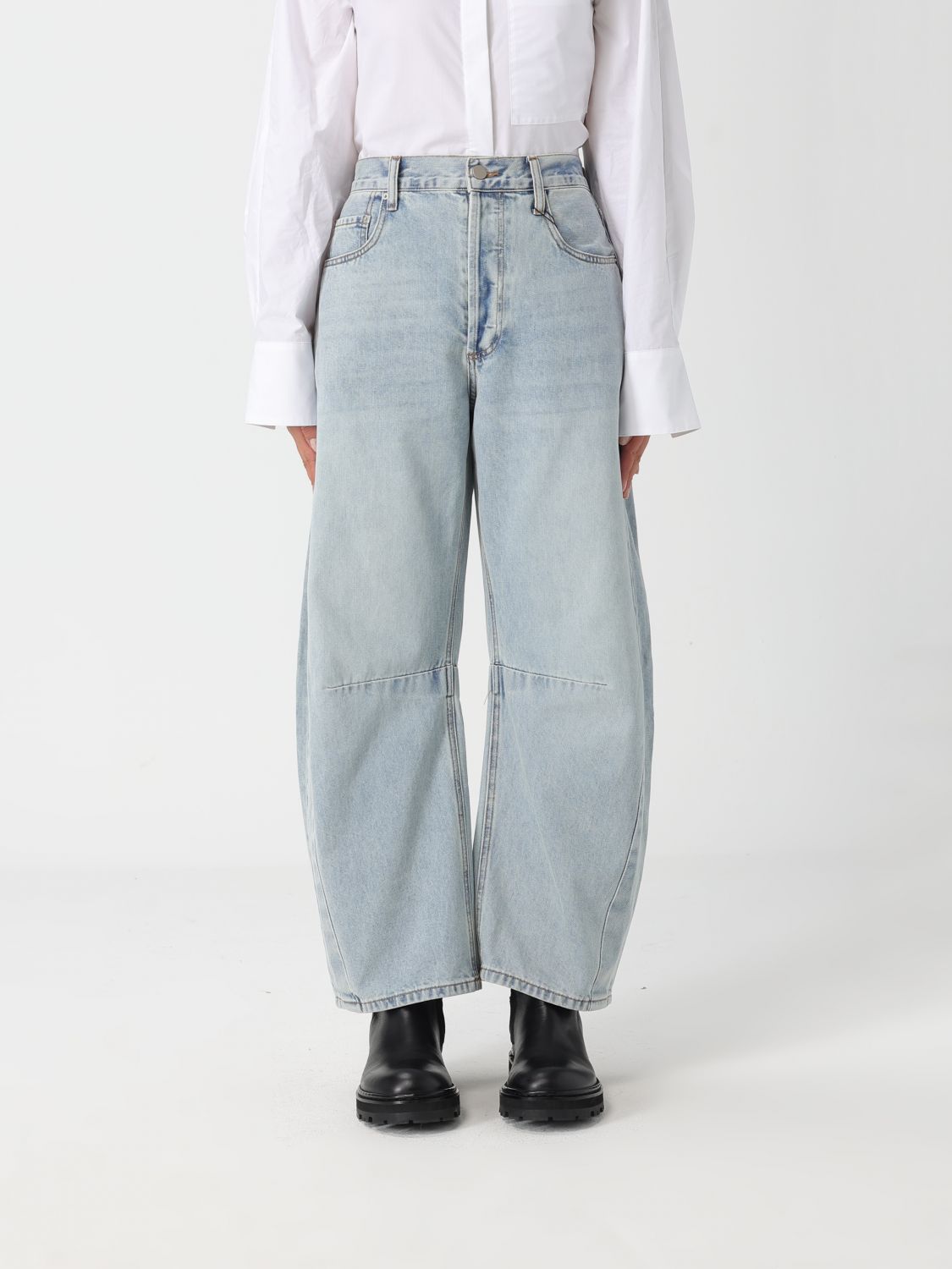 Meimeij Jeans  Woman Color Gnawed Blue In Blue