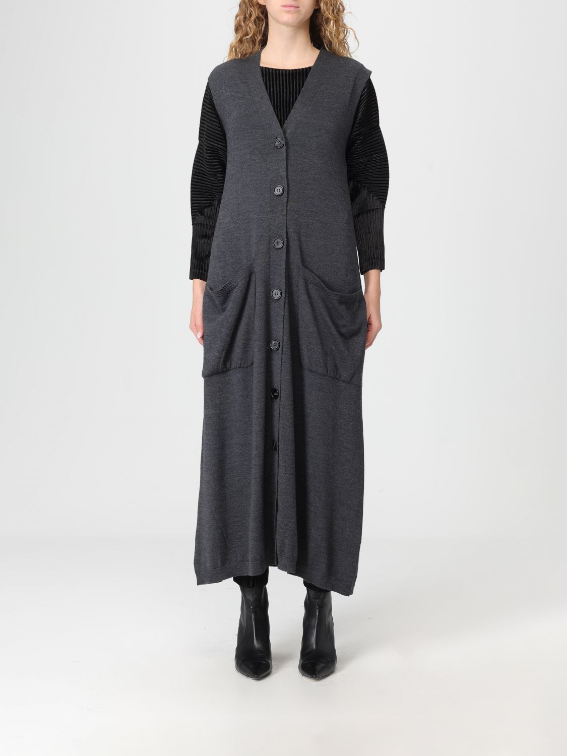 Meimeij Sweater  Woman Color Grey In Black