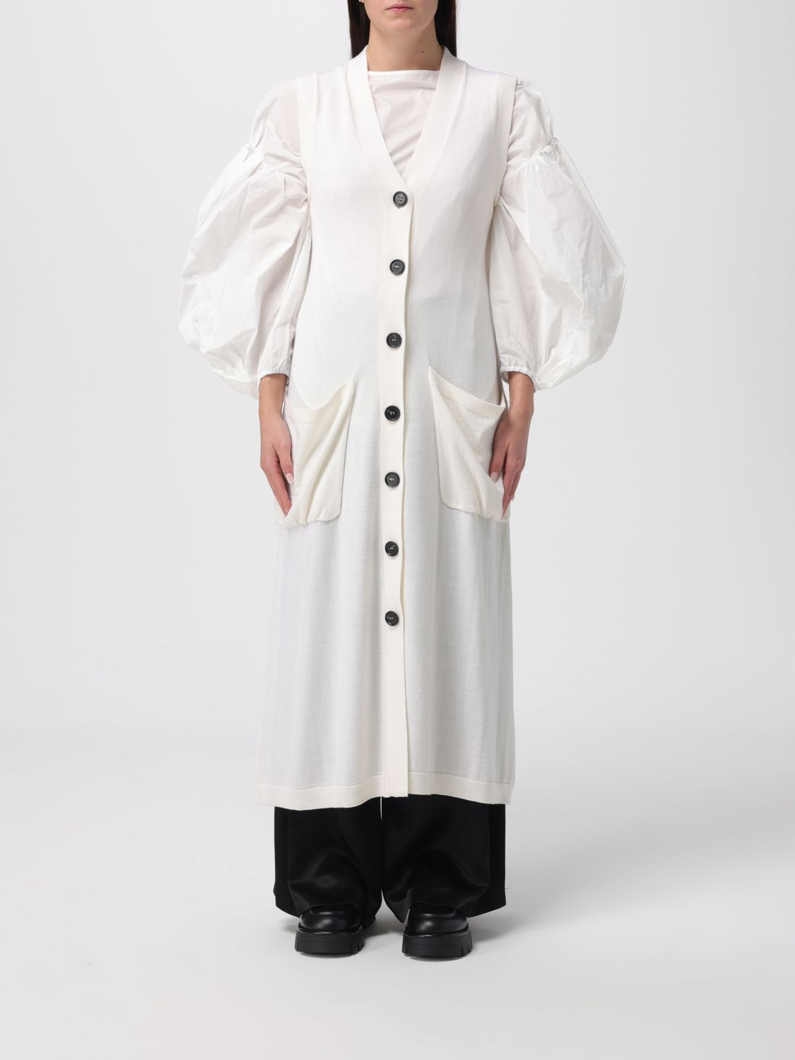 Meimeij Sweater  Woman Color Milk In White