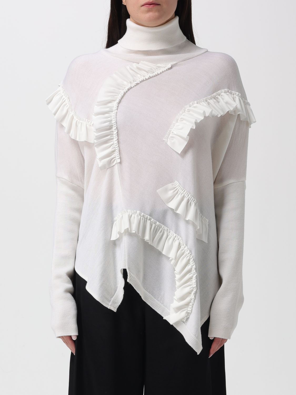 Meimeij Sweater  Woman Color Milk In White