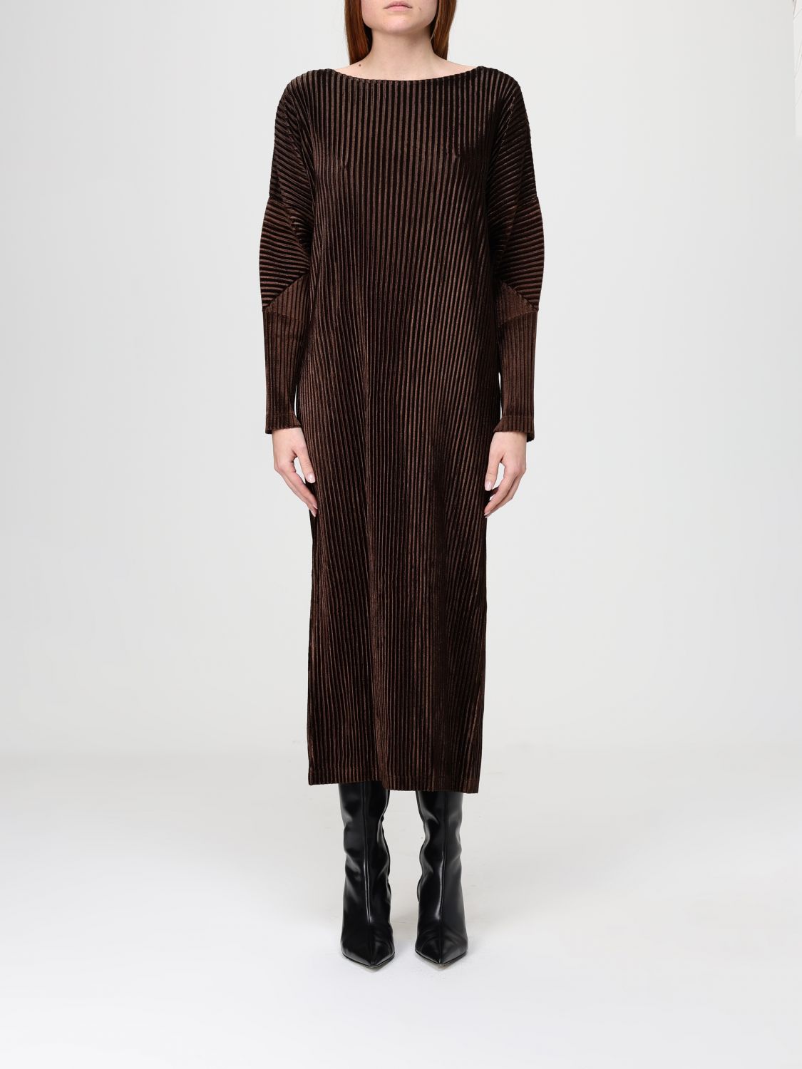 Meimeij Dress Woman Color Bronze In Animal Print