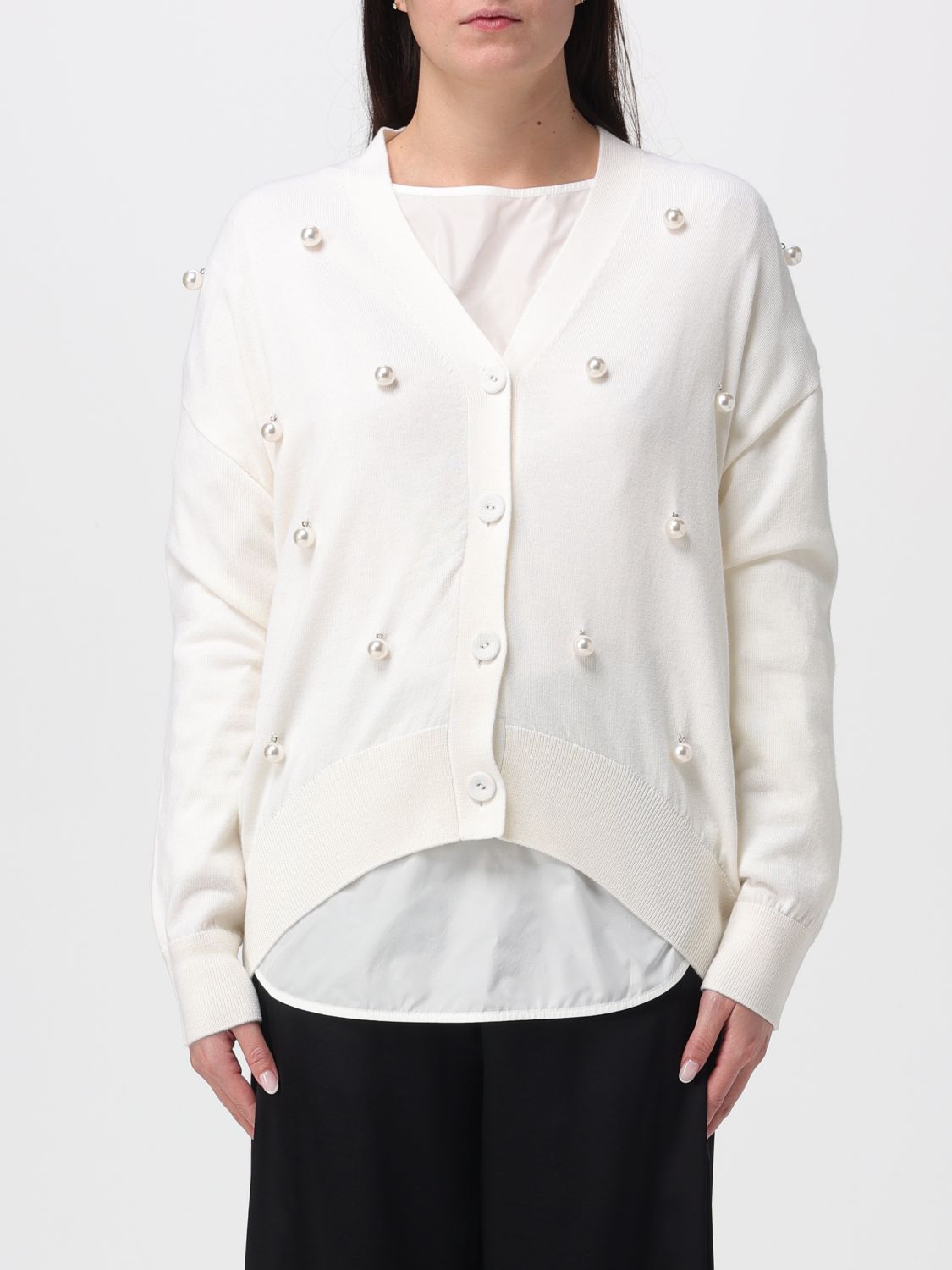 Meimeij Sweater Woman Color Milk In White