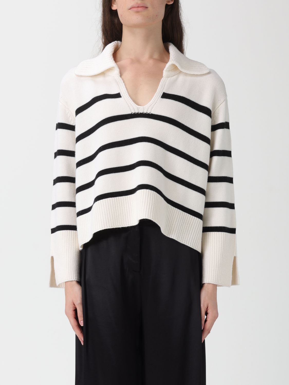 Meimeij Polo Shirt Woman Color Milk In White