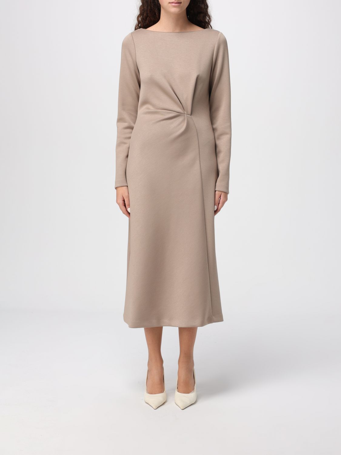 Meimeij Dress Woman Color Dove Grey In Brown