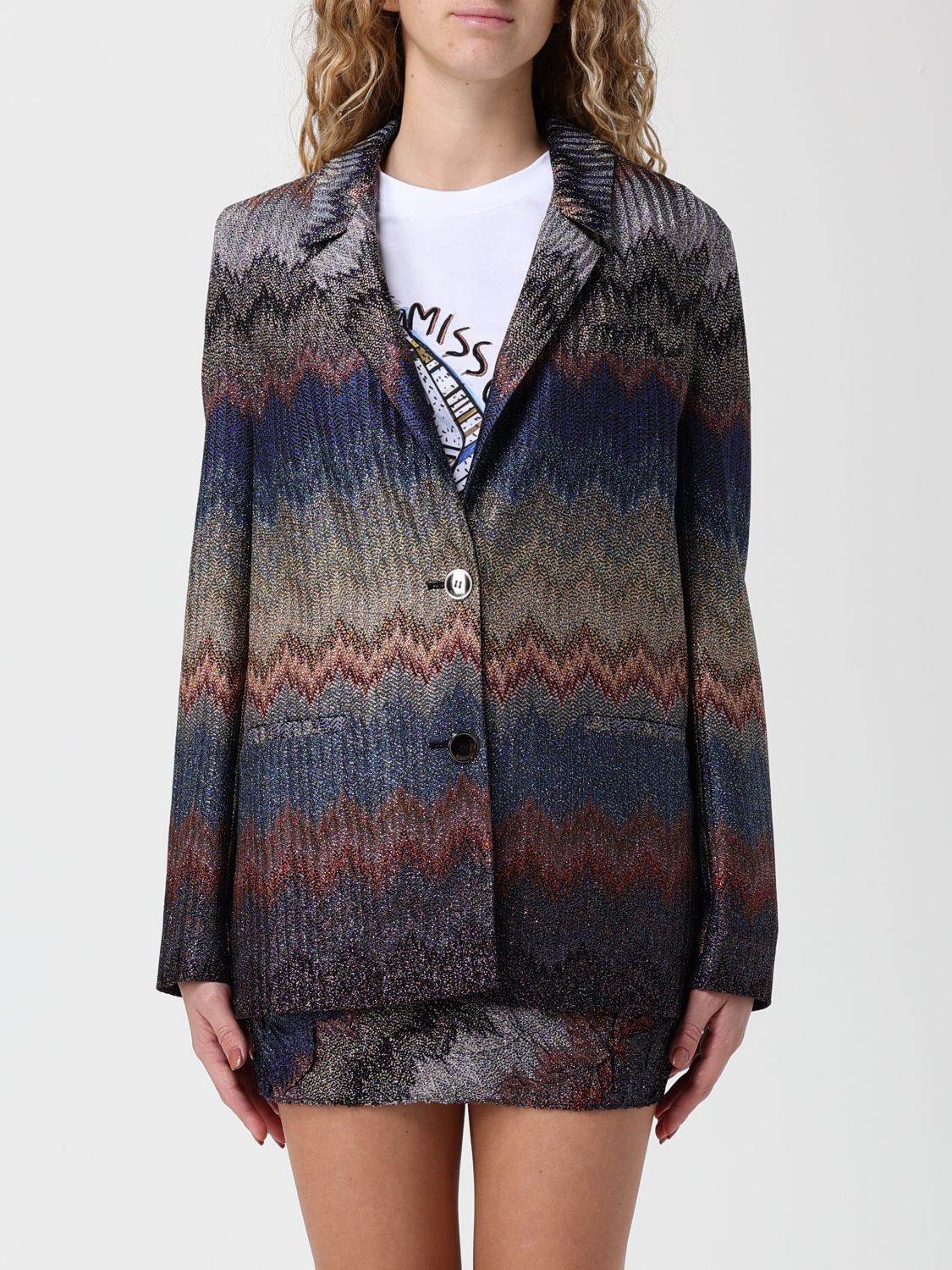 Missoni Chevron-pattern Blazer In Multi